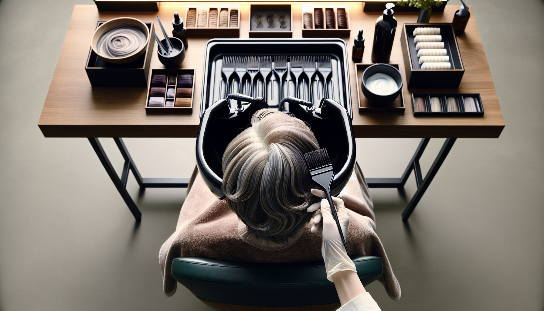 50代におすすめのアッシュ系白髪染め方法のイメージ画像