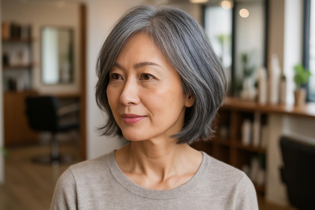 50代に最適!アッシュグレーの髪色を長持ちさせるヘアケアとスタイリング術【2026年最新情報】のアイキャッチ画像